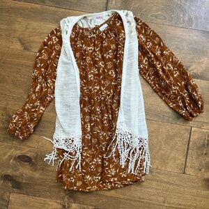 Girls Dress & Crochet Vest